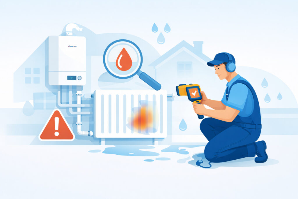 central heating leak detection