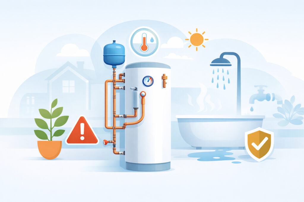 unvented hot water cylinder installation